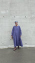 Linen Gather Dress / Khakibeige・Frenchblue